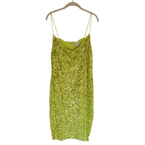 Sachin & Babi Sequin Sanza Dress in Chartreuse - Picture 3 of 7